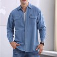 Spring Men's Soil Slim Long-Sleeved Denim Shirt Thin Coat