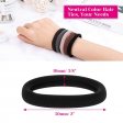 2 Pcs Large Hair Elastics Ties Stretch Hair Bands - Black